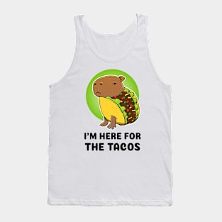I'm here for the tacos Capybara Taco Tank Top